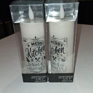 NWT White Decorative Kitchen Candle